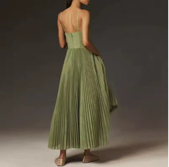 Elegante Geplooide Maxi Jurk – Backless Zomerjurk