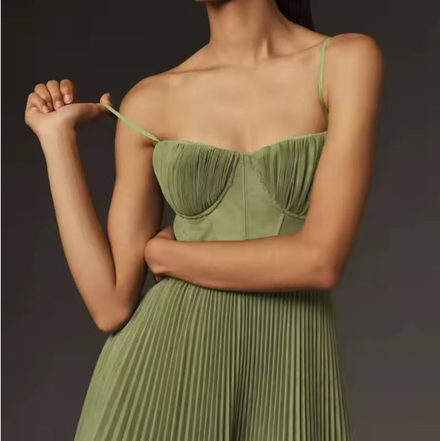 Elegante Geplooide Maxi Jurk – Backless Zomerjurk