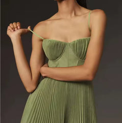 Elegante Geplooide Maxi Jurk – Backless Zomerjurk