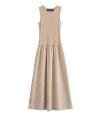 Minimalistische Mouwloze Maxi Jurk – Casual en Elegant