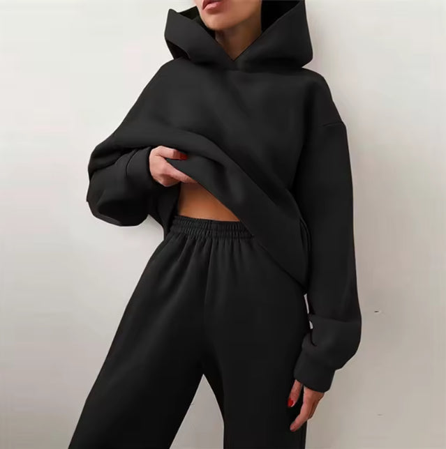 Oversized Hoodie en Joggingbroek Set – Comfortabele Loungewear voor Dames