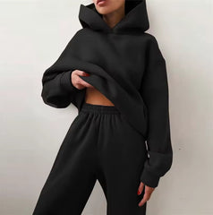 Oversized Hoodie en Joggingbroek Set – Comfortabele Loungewear voor Dames