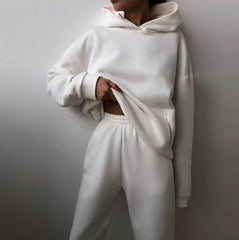 Oversized Hoodie en Joggingbroek Set – Comfortabele Loungewear voor Dames