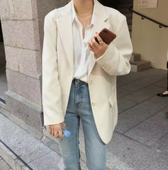 Zomerse Oversized Blazer – Minimal Chic