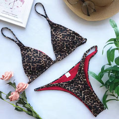 Triangle Bikini met Luipaardprint