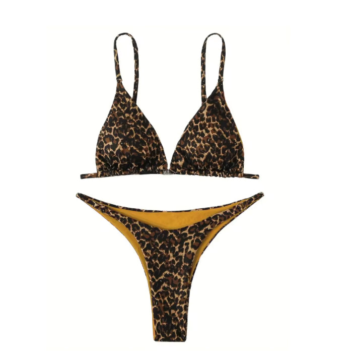 Triangle Bikini met Luipaardprint