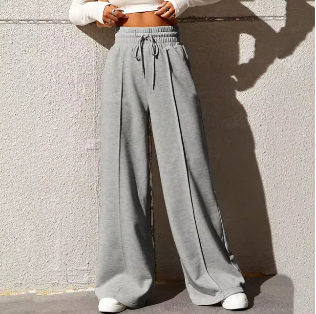 Luxe Wijdvallende Loungebroek met Hoge Taille – Meerdere Kleuren