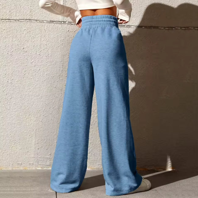 Luxe Wijdvallende Loungebroek met Hoge Taille – Meerdere Kleuren