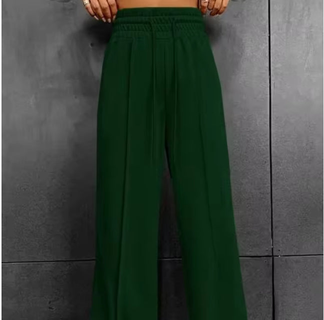 Luxe Wijdvallende Loungebroek met Hoge Taille – Meerdere Kleuren