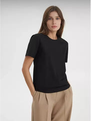 Basic 100% Katoenen Dames T-shirt met Korte Mouwen