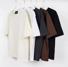 Oversized Unisex T-shirt van Katoen met Ronde Hals