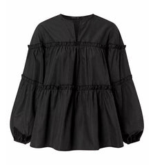 Blouse met lange mouwen en ruches in gelaagd ontwerp