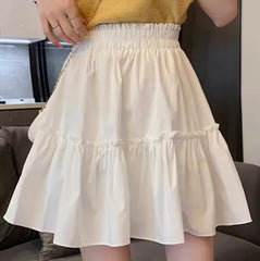 Preppy hoge taille A-lijn damesro