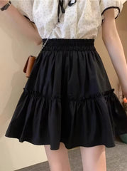 Preppy hoge taille A-lijn damesro
